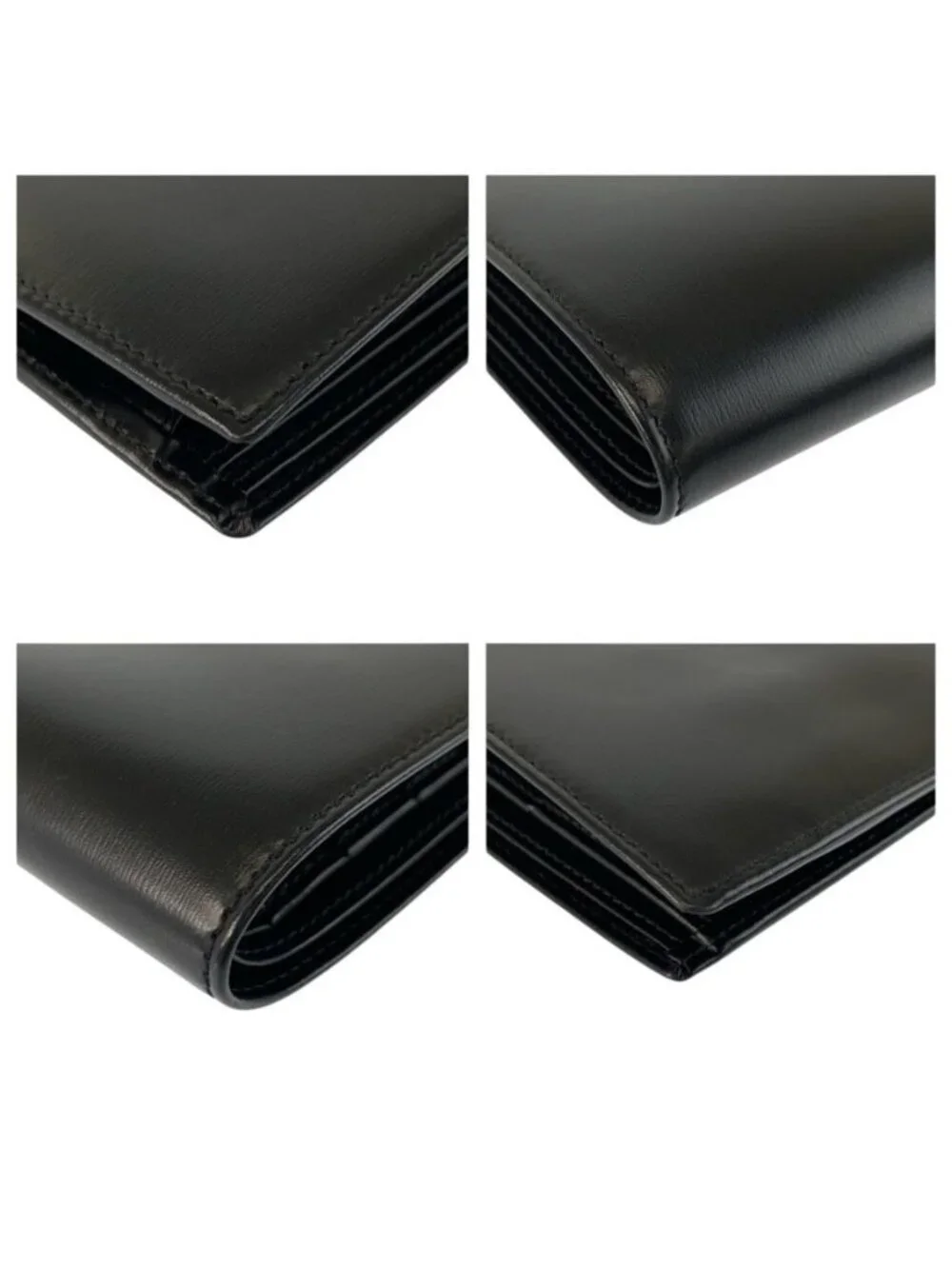 Cartier Pasha Black Silver Leather Compact Wallet